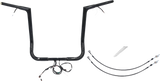 FBI Fat Baggers Wired 1-1/4" Flat Top Handlebar Kits for 14-15 FLHT/FLHX & Trike - Black / 16"