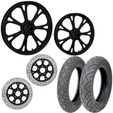 RC Components 21/18 Front Rear Wheel Package Set Tires Rotors Harley FLH/T