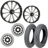 RC Components 21/18 Front Rear Wheel Package Set Tires Rotors Harley FLH/T