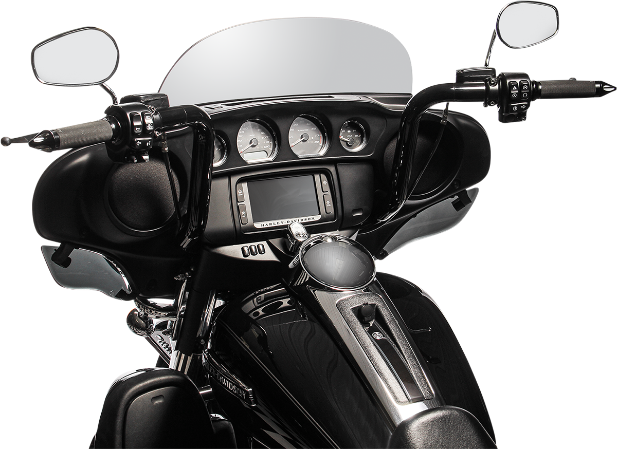 FBI Fat Baggers 1-1/2" EZ Round Top Handlebars for 14-20 FLHT/FLHX & Trike - Black / 14"