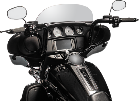 FBI Fat Baggers 1-1/2" EZ Round Top Handlebars for 14-20 FLHT/FLHX & Trike - Black / 14"