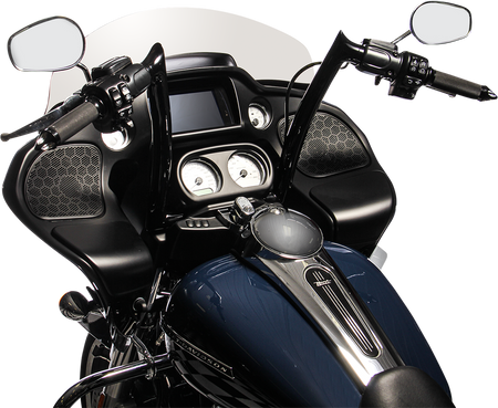 FBI 1-1/2" EZ Pointed Top Handlebars for 15-20 FLTRX/S, 16-20 FLTRU/FLTRK - Black / 14"
