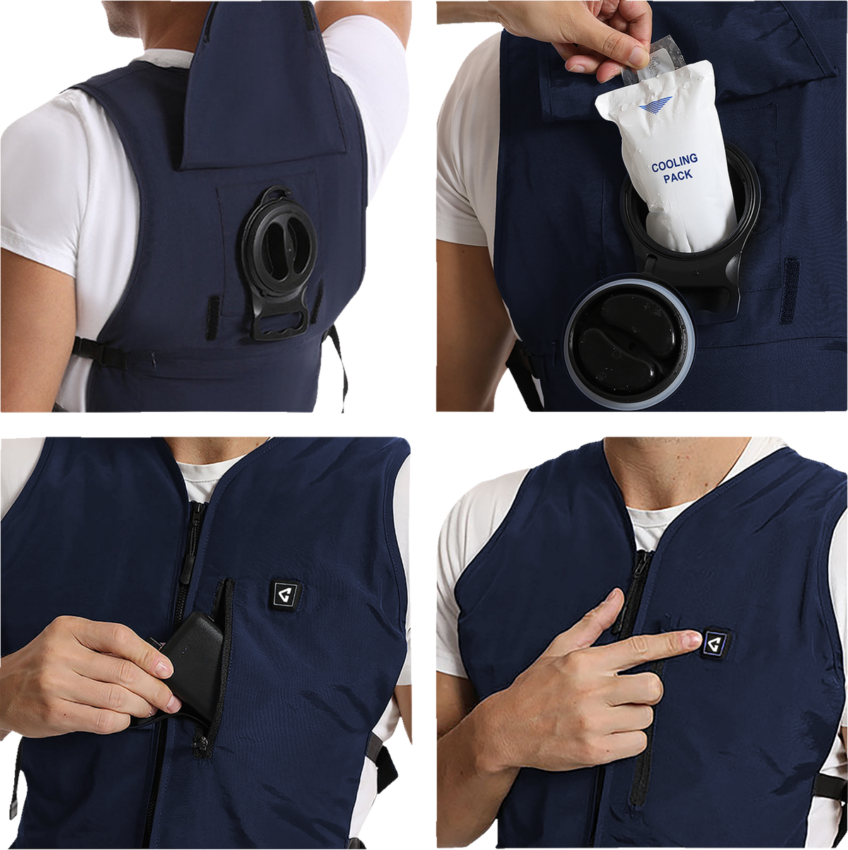 Gerbing Heated Clothing 5V Touch Button Circulatory Cooling Vest - Blue