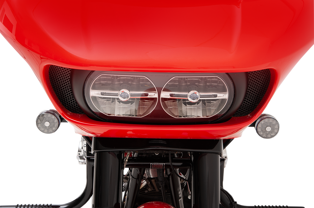 Klock Werks Fairing Vent Screen - Chrome / Round - FLTR