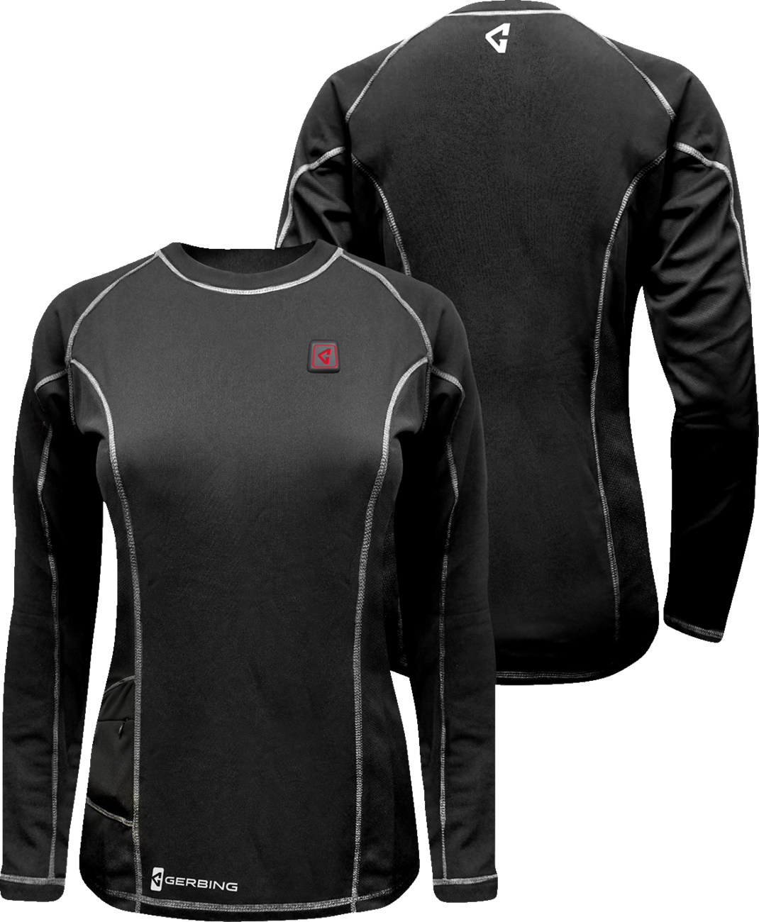 Gerbing Heated Clothing Womens 7V Battery Powered Heated Base Layer Shirt - Black