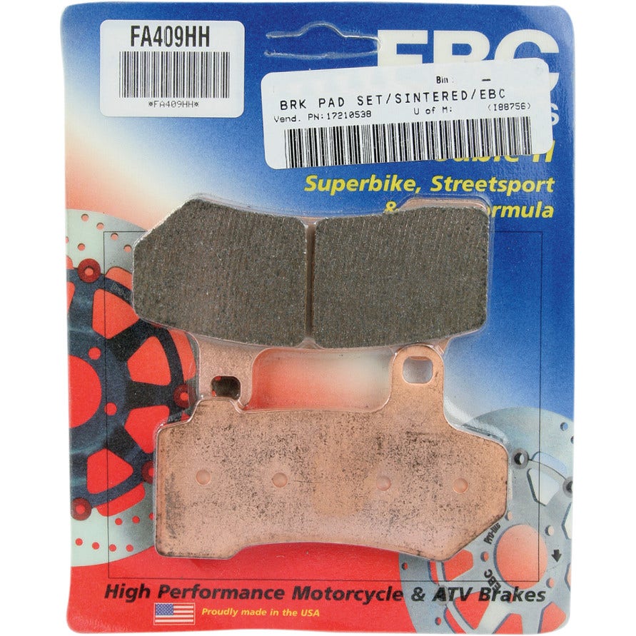 EBC Double H 409HH Sintered Front Rear Brake Pads Harley Touring 08-17 V-Rod