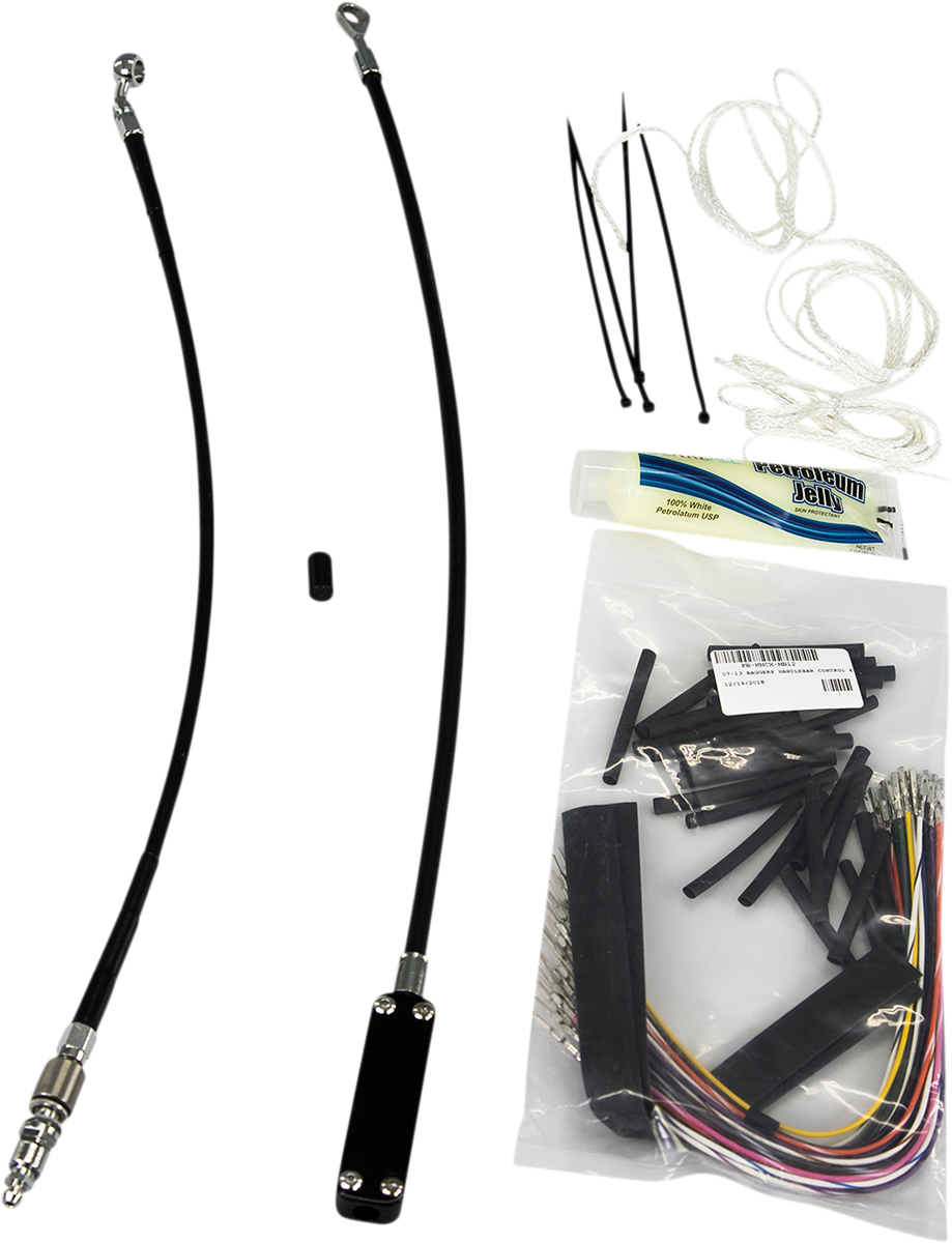 FBI Control Installation Kit - Cable Clutch for 2008-2013 H-D Touring - Black / 16"