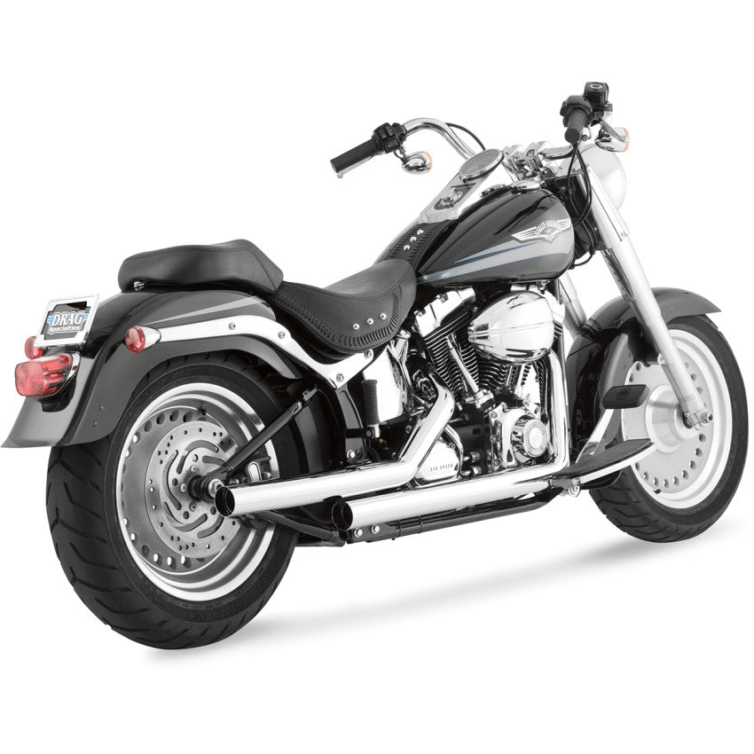 Vance & Hines 17818 Straightshots Staggered Exhaust System - Chrome - Harley Softail