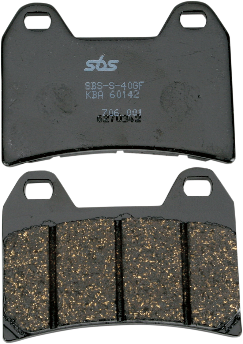 SBS Street Ceramic Organic Brake Pads for Select 1998-2008 Bimota Models