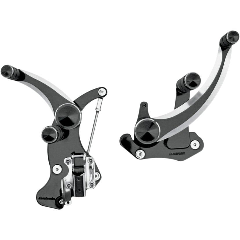 Accutronix FC405-SIN Diamond Black Plus +6 Forward Controls Harley 14-19 FLH/T