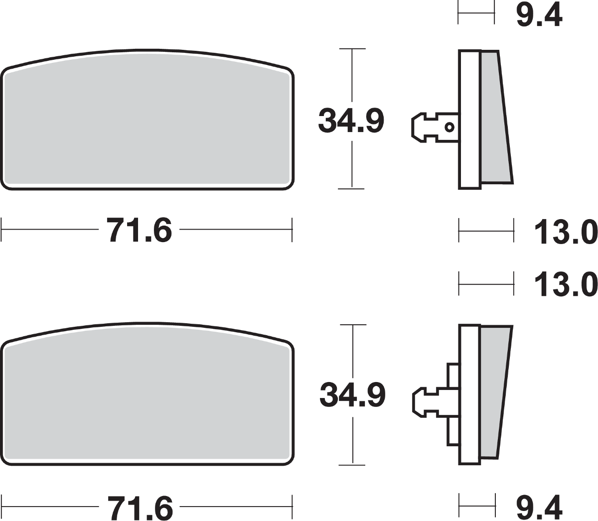 SBS Street Ceramic Organic Brake Pads for Select 1973-2024 BMW Models