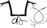 FBI Fat Baggers 1-1/2" EZ Pointed Top Pre-Wired Handlebars for FLTR '23-'26 - Black / 12"