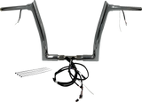 FBI Fat Baggers Wired 1-1/2" Pointed Top Handlebar Kits for FLTR '16-'20 - Chrome / 12"