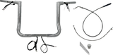 FBI Fat Baggers 1-1/2" EZ Flat Top Pre-Wired Handlebars for FLH/X '23-'26 - Chrome / 14"