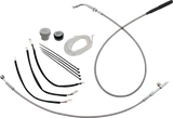 FBI EZ Install Upper Clutch Kit - Quick Connect for 2021-2026 H-D Touring - FLH/X '23-'26 / FLTR '23-'26 / Braided Stainless Steel/Chrome / 10"
