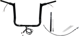 FBI Fat Baggers Wired 1-1/2" Pointed Top Handlebar Kits for FLH/X '21-'22 - Black / 14"