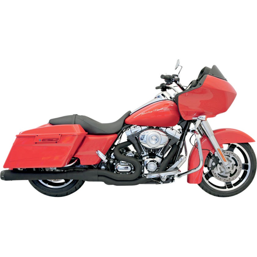 Bassani Black B4 2-1 Stepped Header Exhaust System Megaphone 95-16 Harley FLH/T