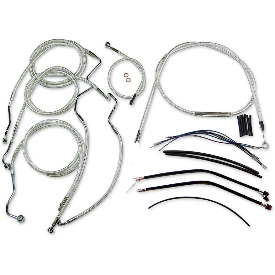 Magnum Sterling Chromite Complete 12"-14" Handlebar Installation Kit 14-15 FLHT