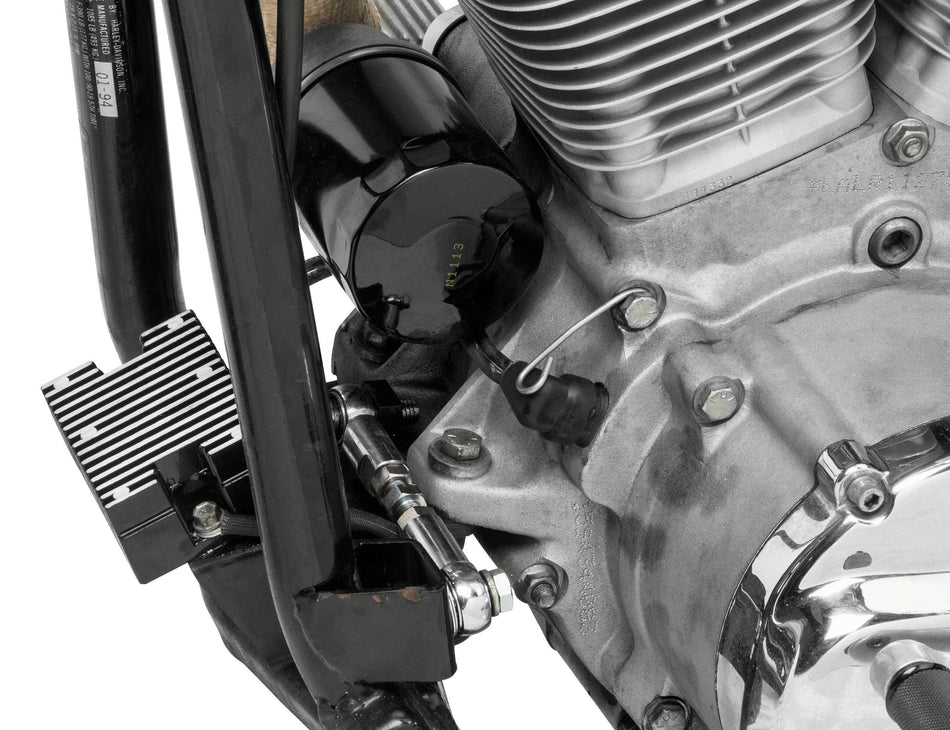 Twin Power Black Voltage Regulator Harley 89-99 EVO Big Twin Repl OE 74519-88