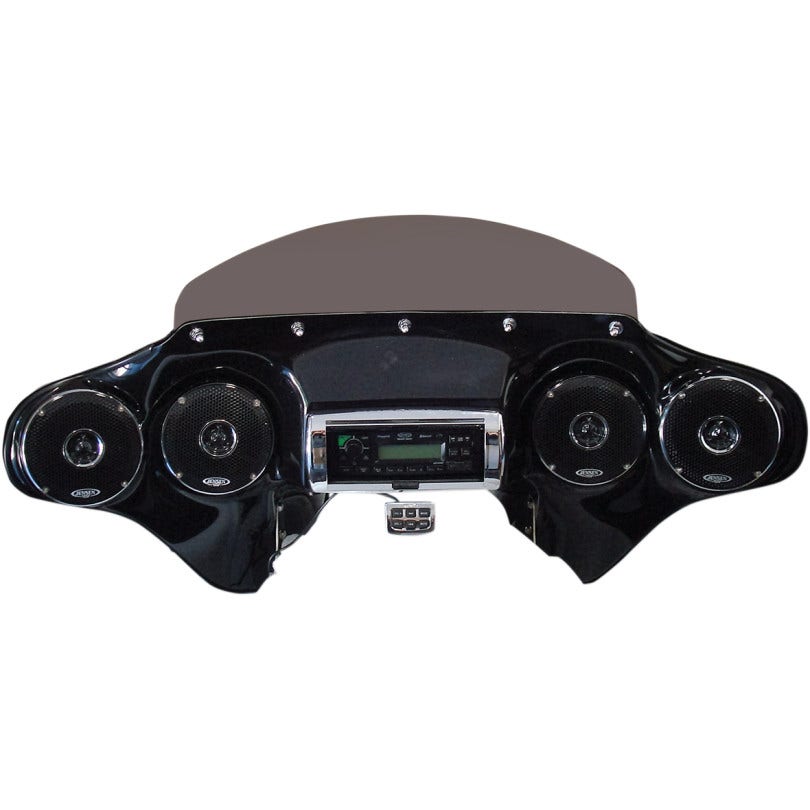 Hoppe HDF-RK-QZ-CHRHC Black Quadzilla 4 5" Speaker w/ Stereo Receiver FLST 00-17