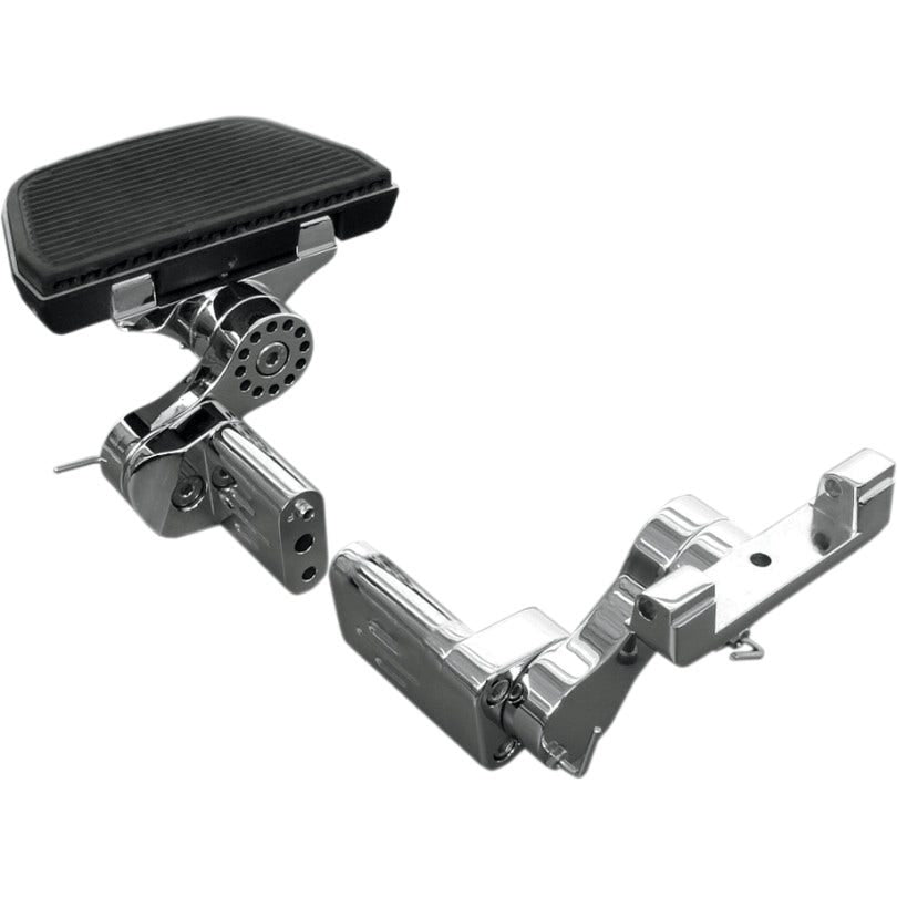 Rivco Chrome Adjustable Passenger Floorboard Mounts for Harley Touring 93-17