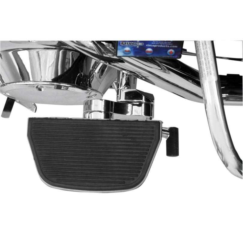 Rivco Chrome Adjustable Passenger Floorboard Mounts for Harley Touring 93-17