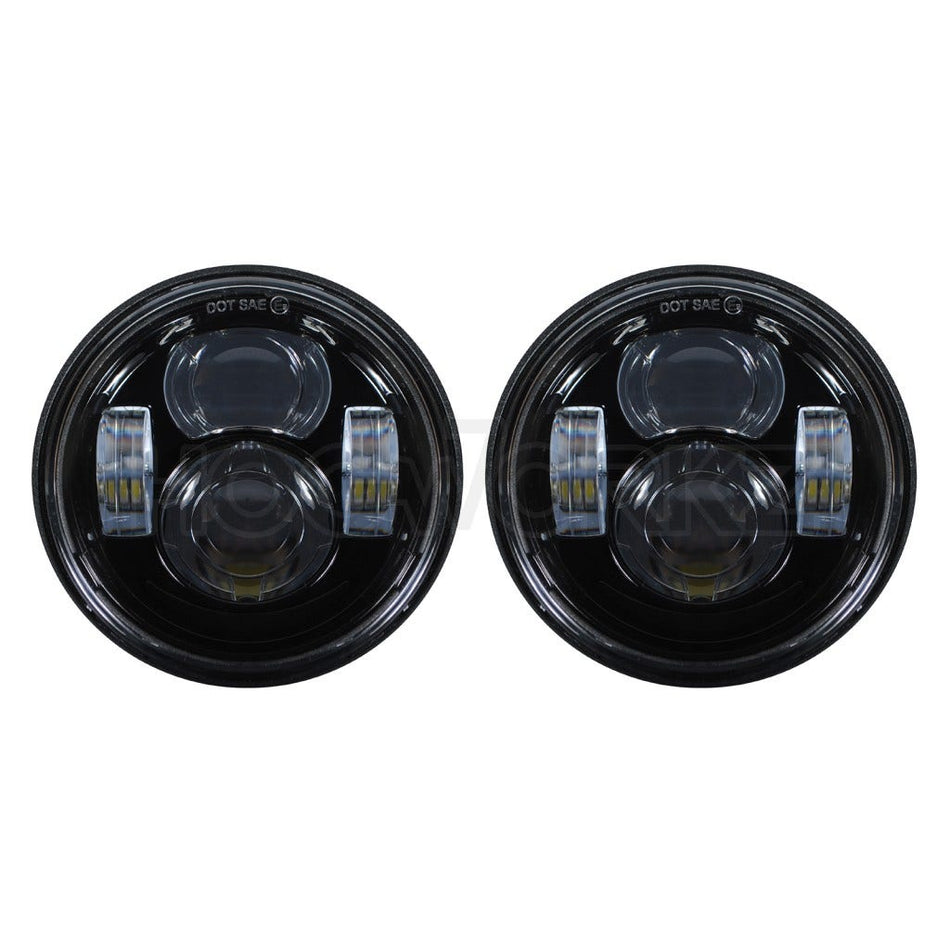 Hogworkz 4.65" Blackout LED Daymaker Style Headlights 08-17 Harley Dyna Fat Bob