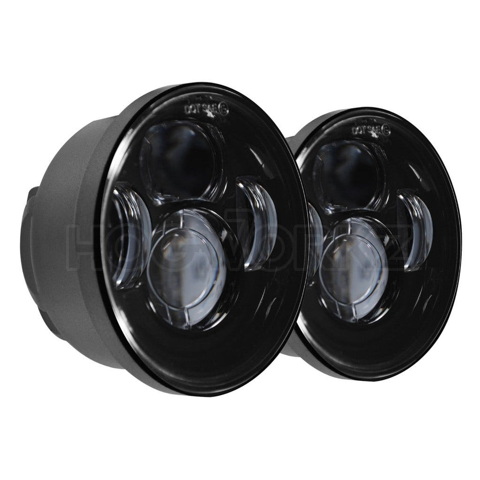 Hogworkz 4.65" Blackout LED Daymaker Style Headlights 08-17 Harley Dyna Fat Bob