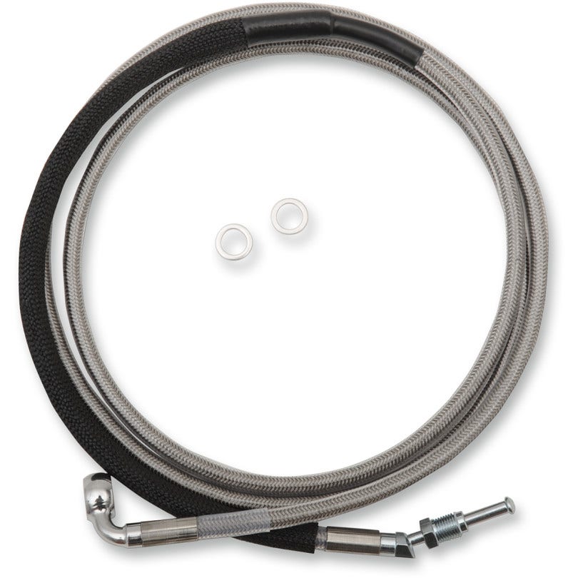 Drag Stainless Braided Extended Plus + 6 Hydraulic Clutch Line Cable FLTRX 17-18