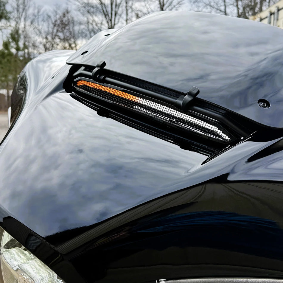 Custom Dynamics LED Windshield Trim with Run & Turn Signal for Street Glide Motorcycles
