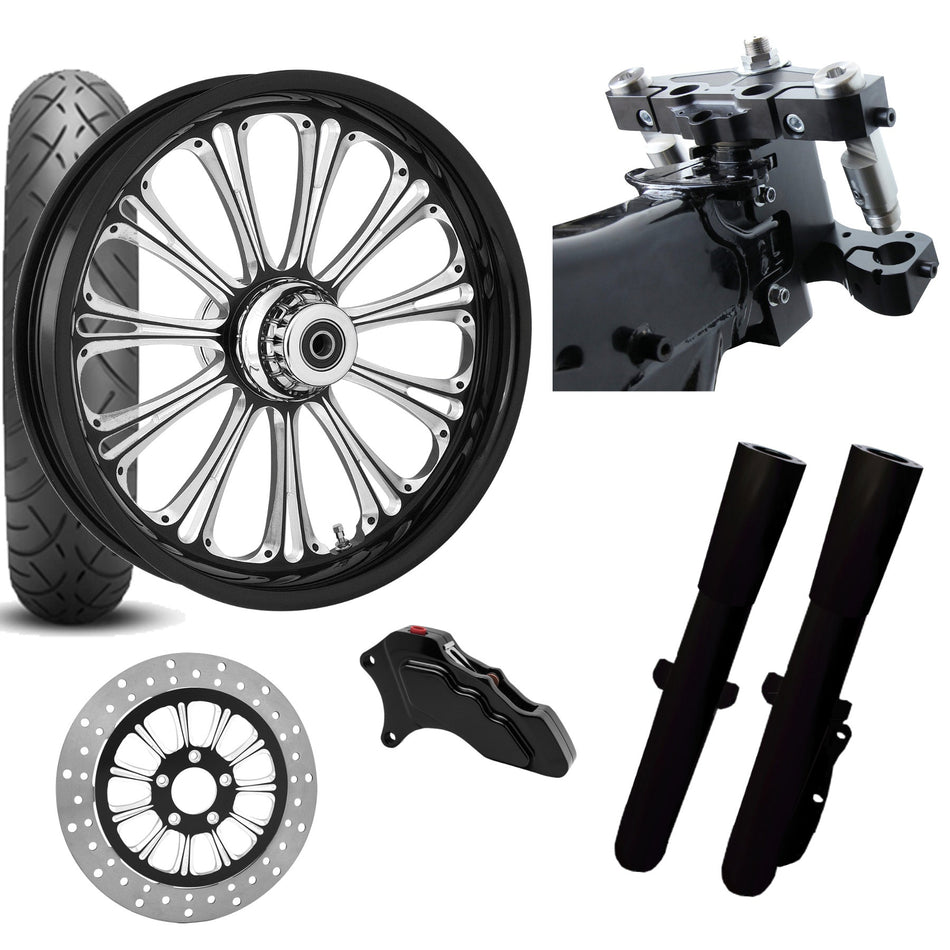 RC 26 Imperial Eclipse Wheel Tire Neck Rake Front End Package Harley Single Side