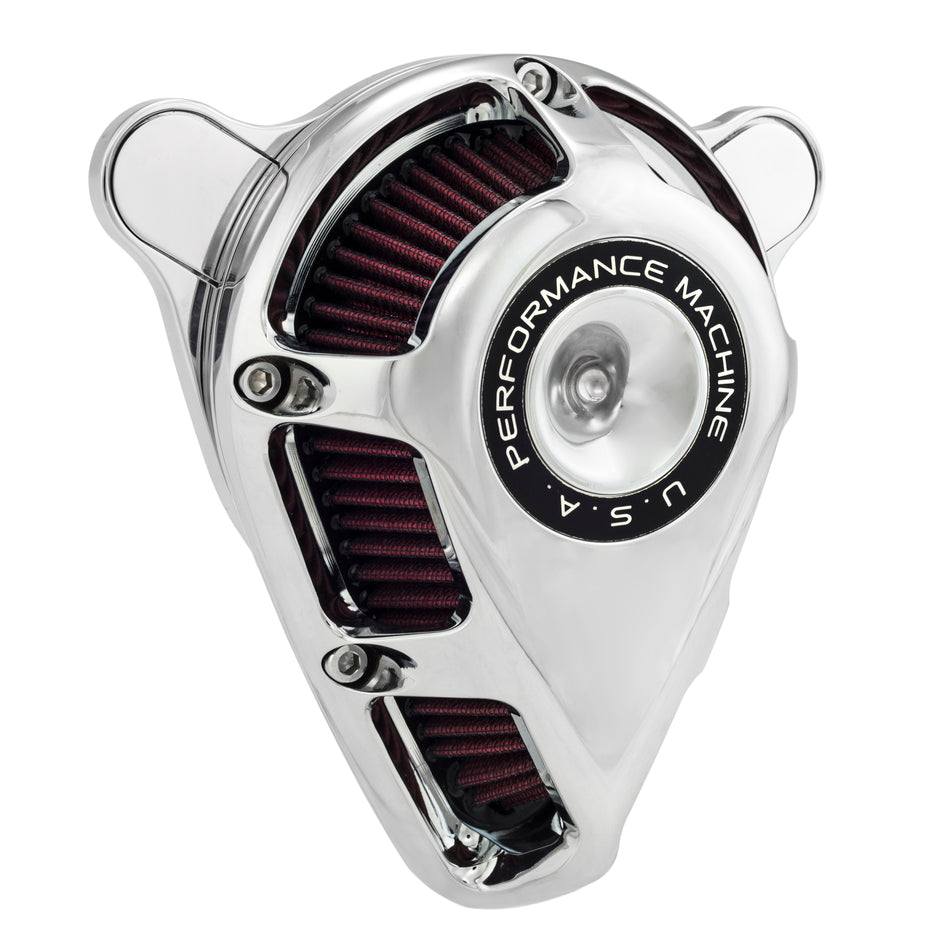 Performance Machine Chrome Jet Stage 1 Air Cleaner for Harley Big Twin 93-15 - 0206-2112-CH