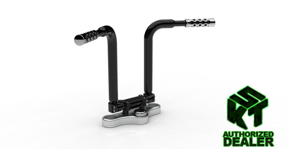 KST Kustom Pioneer 10" Black Vanguard Handlebars Bars Harley FLTR FLHR 1.25"