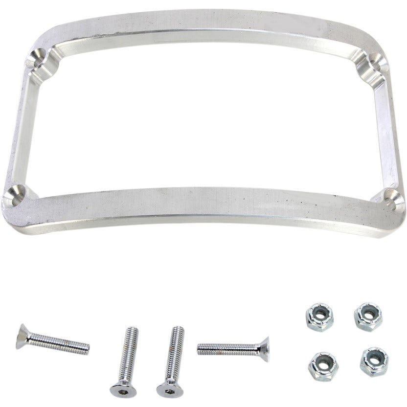 Klock Werks Raw License Plate Frame for Frenched Rear Fenders Softail & FLHT