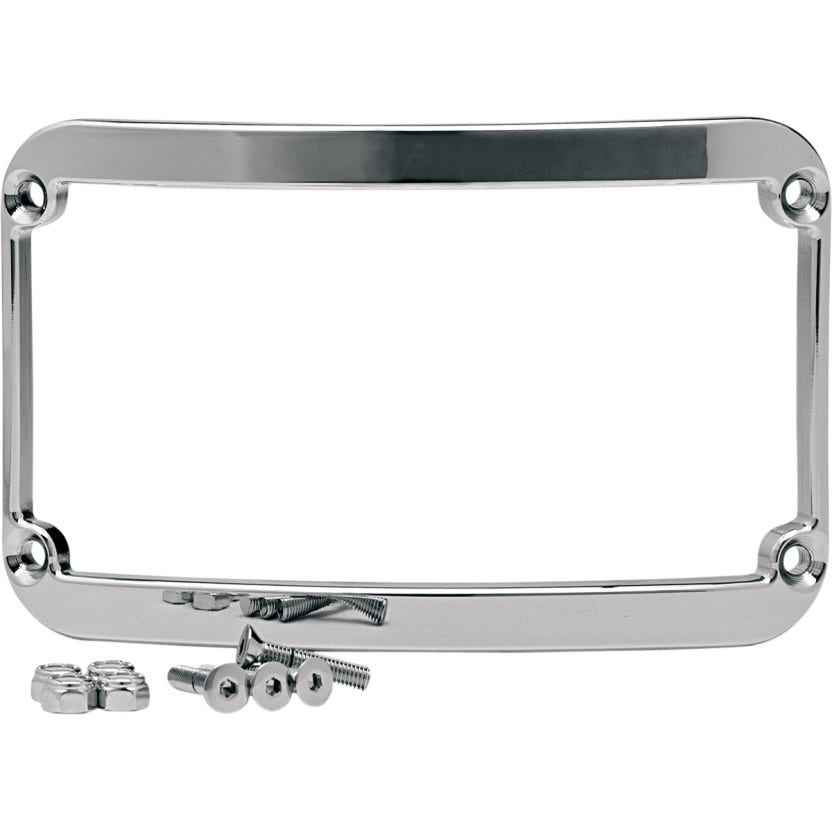 Klock Werks Chrome License Plate Frame for Frenched Rear Fenders Softail & FLHT