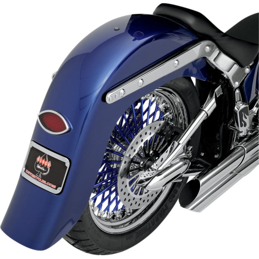 Klock Werks 4" Stretched Builders Series Rear Fender w/ Frenched Plate for Custom