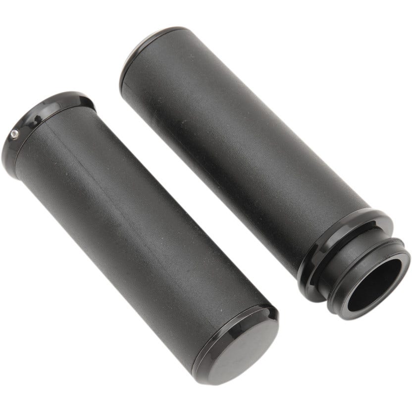La Choppers Gloss Black Comfort Hand Grips for Harley Throttle By Wire 08-17