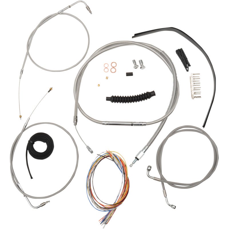 La Choppers Complete Stainless Cable Line 18"-20" Kit Harley 07-13 Sportster