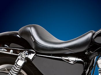 Le Pera Silhouette Smooth Solo Seat 4 Harley 07-09 XL W/3.3 Gallon Tank