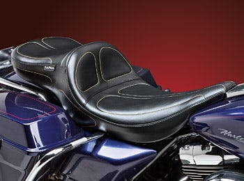 Le Pera LN-957DL Maverick Daddy Long Legs 2-Up Stitched Seat Harley FLH/T 97-01
