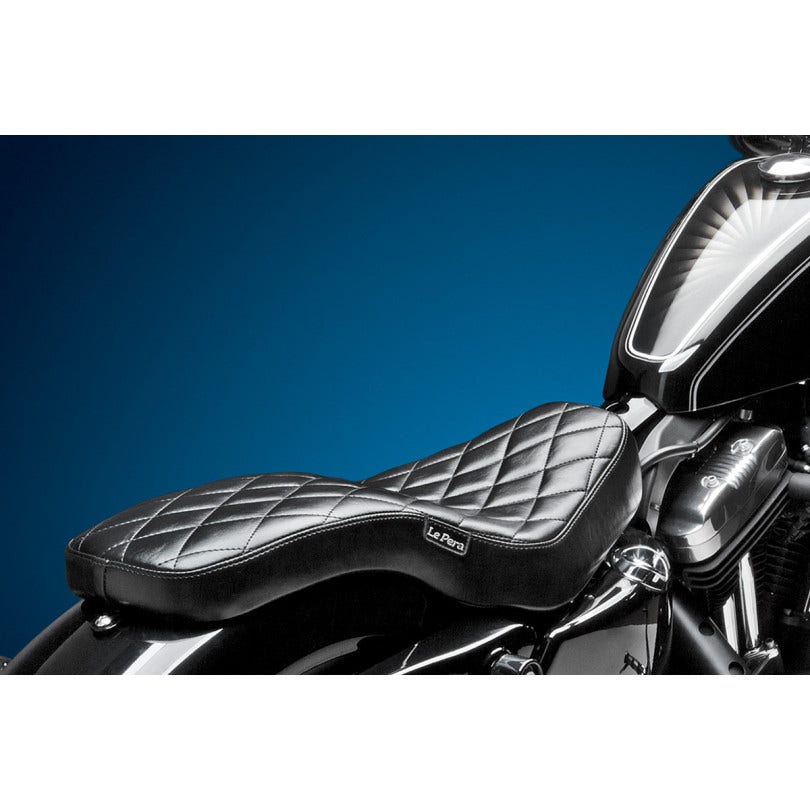 Le Pera Cobra Full-Length Diamond Stitch Seat 4 Harley 04-06/10-22 XL Models