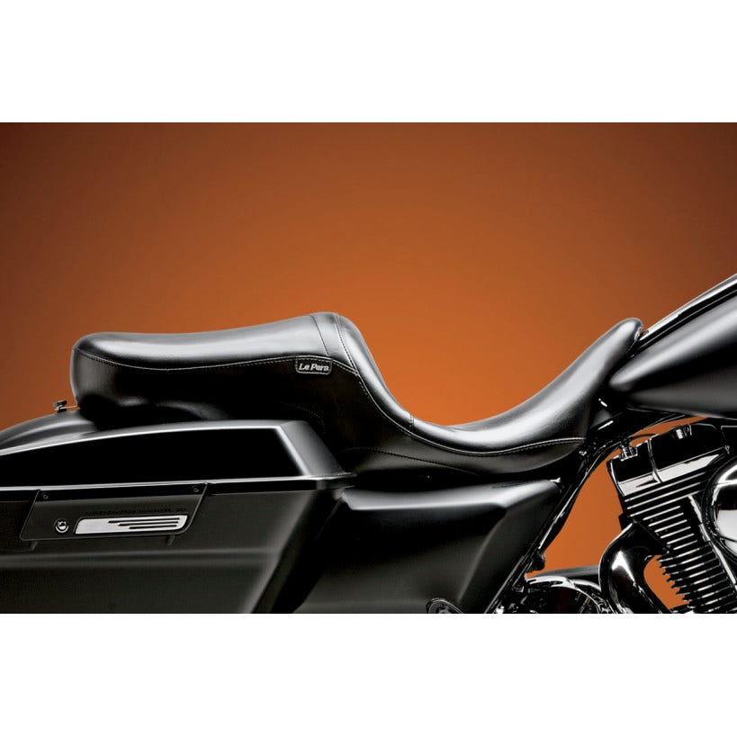 Le Pera LKU-957S Smooth 2 Up Black Maverick Up Front Seat Harley Touring 08-23