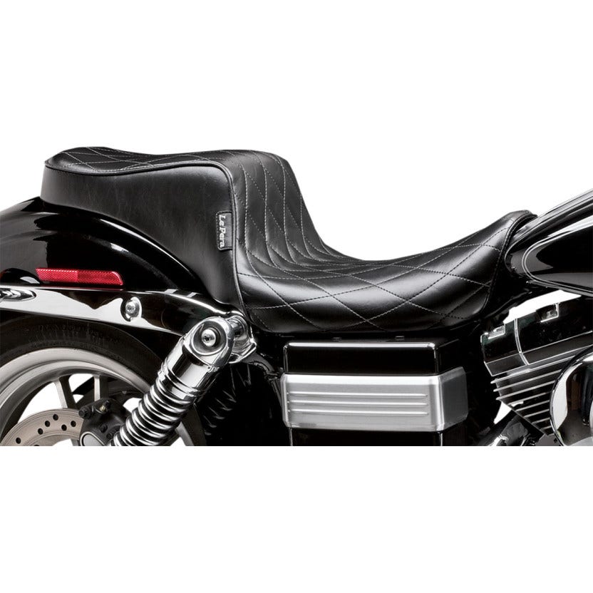 Le Pera LN-023 DM Diamond Stitch Cherokee 2 Up Seat Harley Dyna FXDWG 96-03