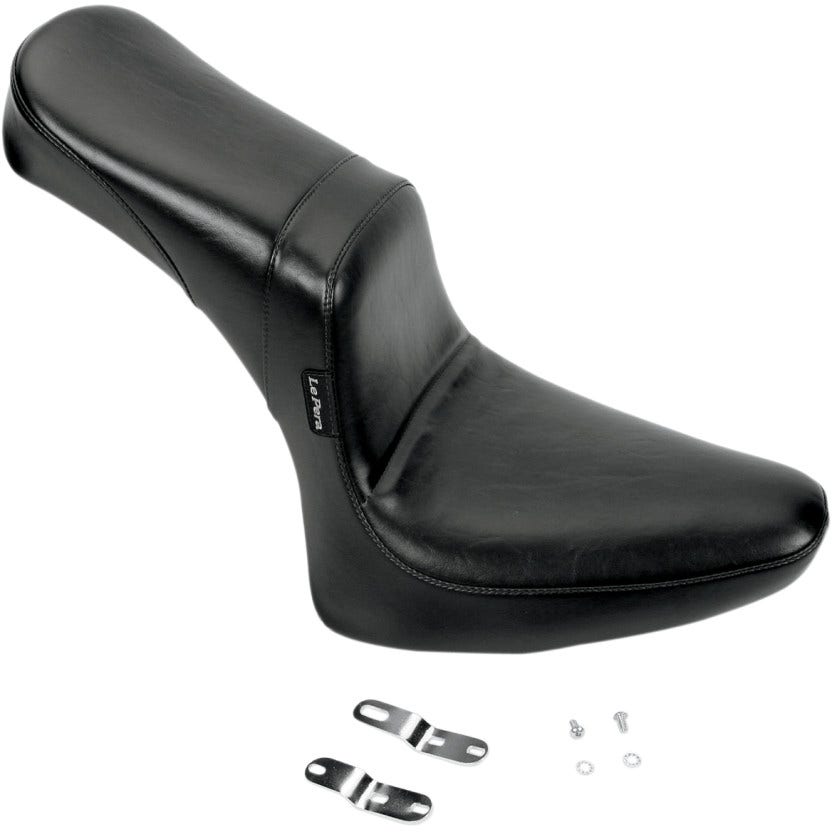 Le Pera LGN-543S Smooth Black Daytona 2 up Seat w/ Gel Harley FXST FLST 84-99