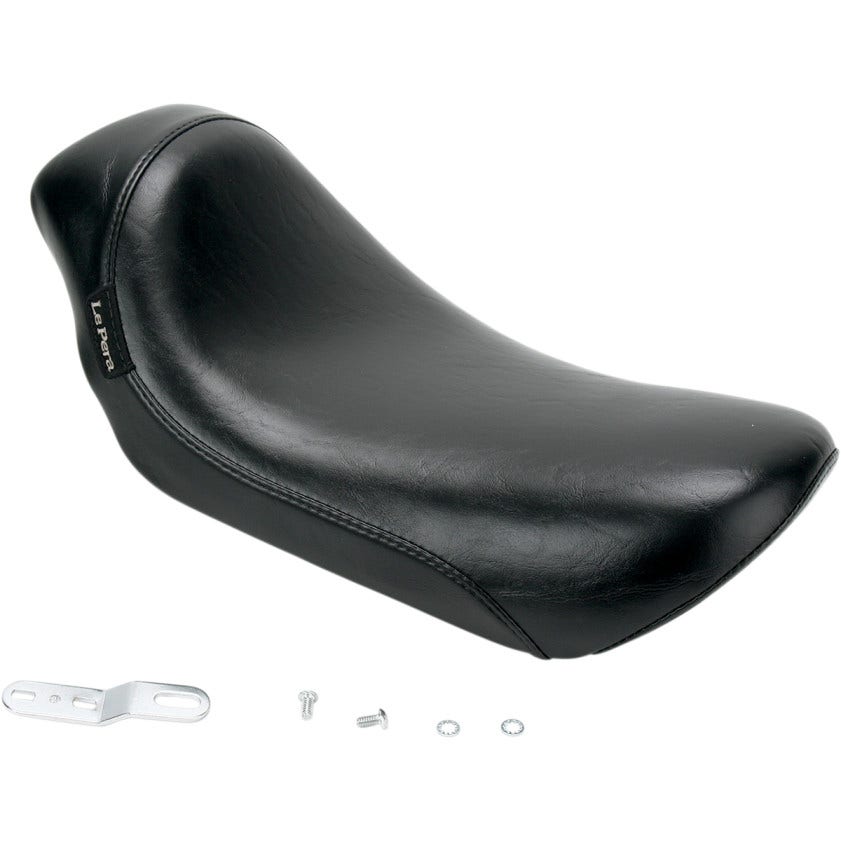 Le Pera Silhouette Smooth Black Low Solo Seat for Harley Dyna 96-03 FXDWG