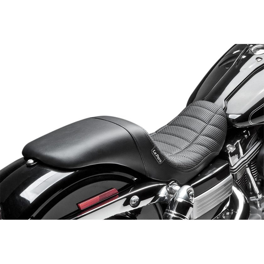 Le Pera LK-512TRKPT Flat Track Stitch Daytona Sport Full Seat Harley Dyna 06-17