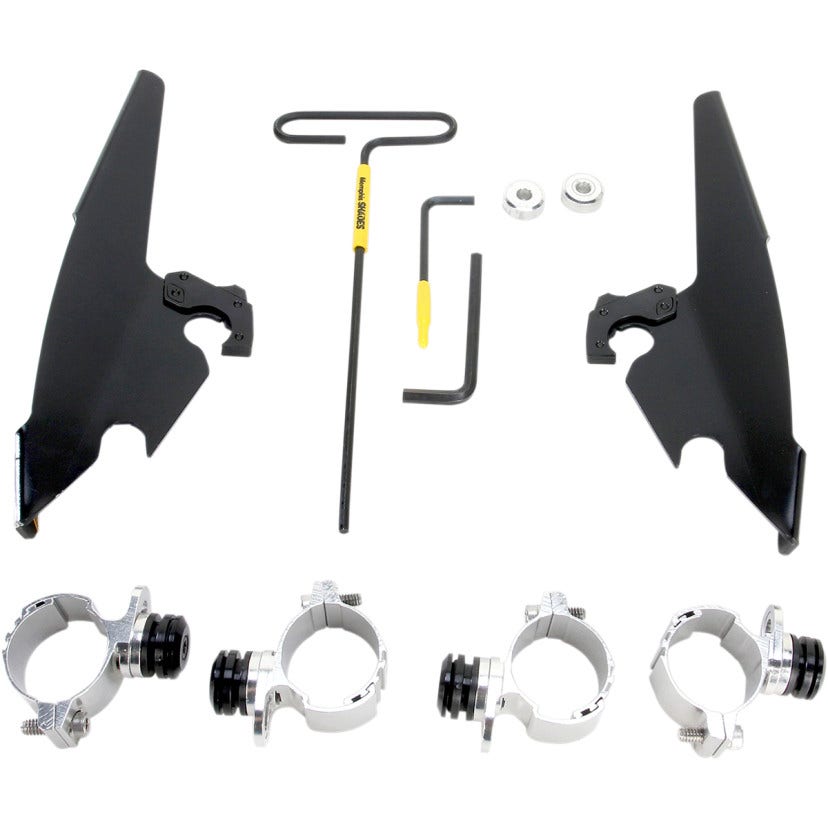 Memphis Shades MEB2008 Black Trigger-Lock Mount Batwing Fairing Harley 1200C