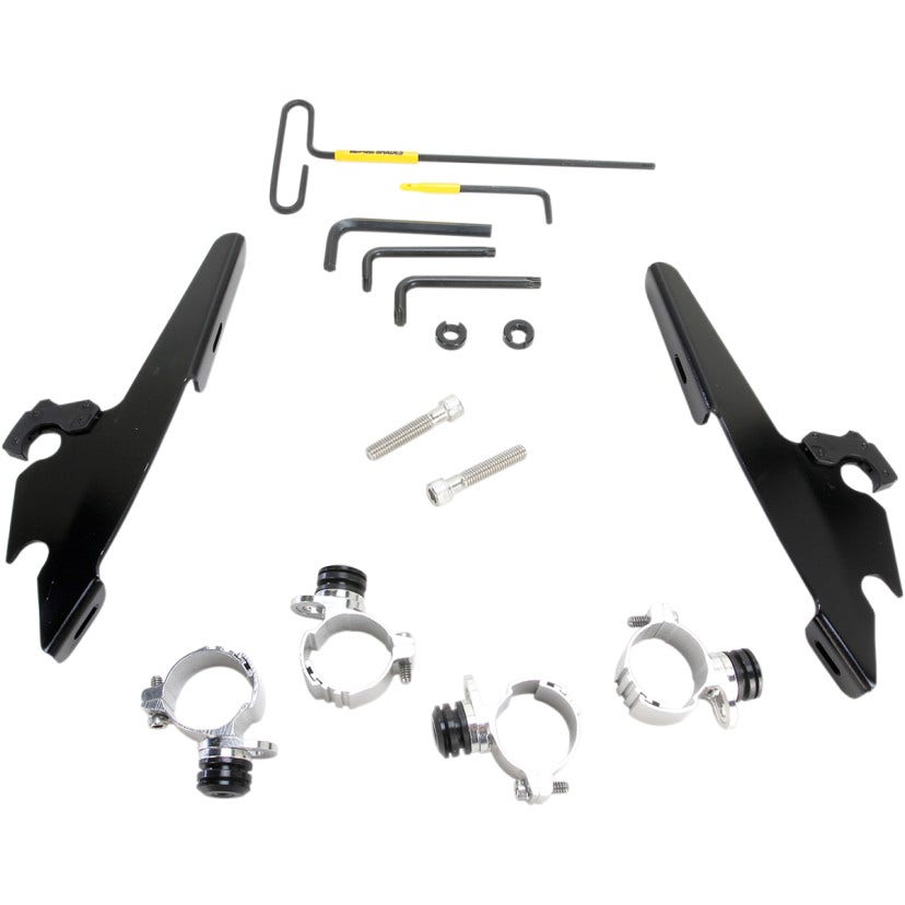 Memphis Shades MEB2009 Black Trigger-Lock Mount Batwing Fairing Harley XL 1200X