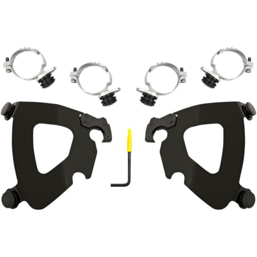 Memphis Shades Gauntlet Black Trigger Lock Fairing Brackets Softail FXLR 2018