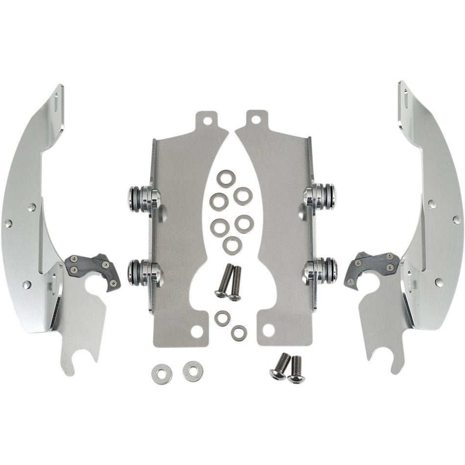 Memphis Shades Polished Trigger-Lock Mount Batwing Fairing Yamaha V-Star XV950